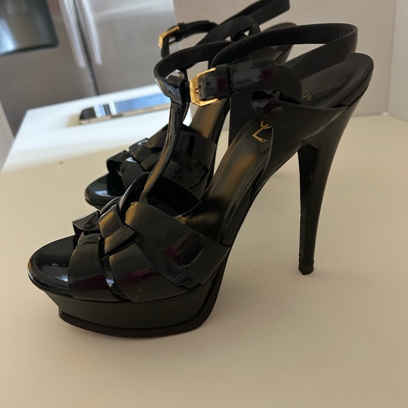 YSL platform heels in black, size 7 - Picture 12 of 13